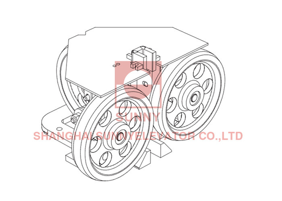 10m/S Elevator Roller Guides Shoes For Medium High Speed Lifts