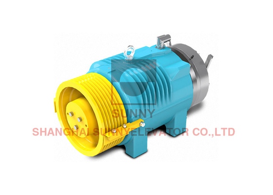 2:1 Synchronous Gearless Lift Machine MRL For Plastic Sheathing Ropes