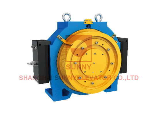 Low Noise Low Temperature Rise Gearless Traction Machine With Max. Shaft Load 5500kg
