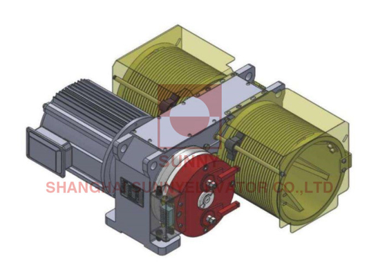 Compact Gearless Traction Machine For Space Saving Elevator Designs