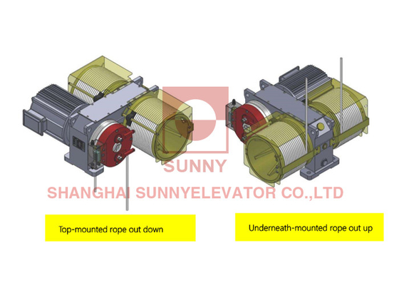 Compact Gearless Traction Machine For Space Saving Elevator Designs