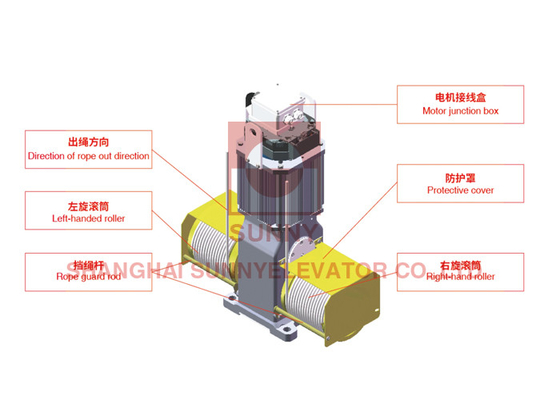 DC110V Brake Voltage Gearless Traction Machine For Safe And Stable Elevator Operation