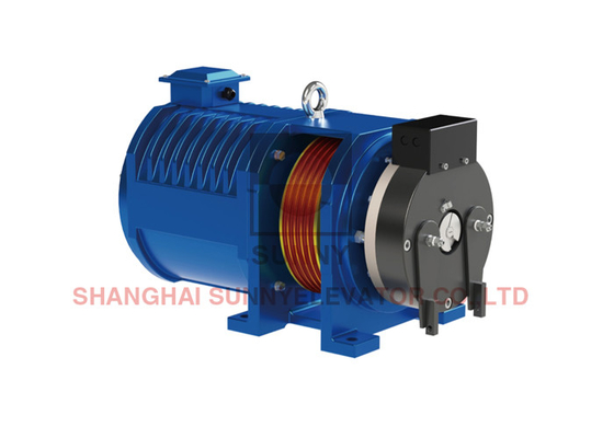 IP41 Rated Gearless Traction Machine For Elevators With 0.4-1.0m/S Speed