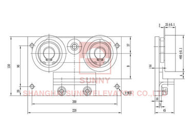 Villa Eelvator Guide Shoe Lift Elevator Parts Guide Rails 10mm / 16mm Width