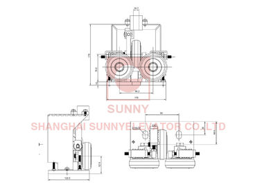 Kone / Mitsubishi Elevator Spare Parts Counter Weight Roller Guide Shoe