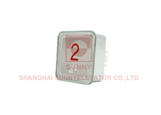 Stainless Steel Square Elevator Push Button with Braille Illumination for Lift Maintenance