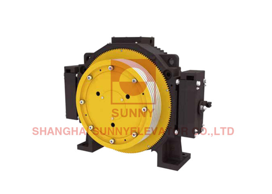 Φ400 Block Brake PM Gearless Traction Machine For Passenger Elevator Use