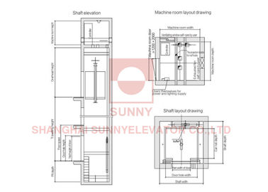 Speeed 1.0~1.75m/S Passenger High Speed Elevator With Small Machine Room