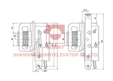 Lift Safety Gear Elevator Spare Parts SN-SG-AQ10A 0.25~2.50m/S