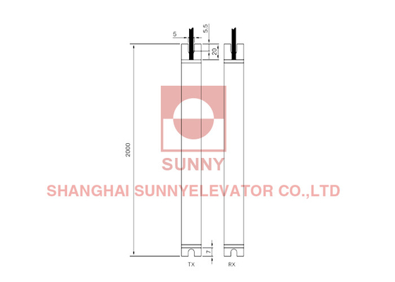 SN-SFT-340 Homelift Light Curtain With 40 Pairs Of Diodes For Precise Detection In Elevators