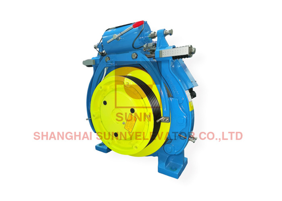 Gearless Traction Machine For 400mm Sheave 32 Poles Block Brake DC110V Brake Voltage 6300kg-1600kg Capacity