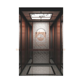 Floor Marble Mosaic Car Design Elevator Cabin Decoration For Hotel Elevator / Passenger Lift