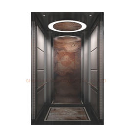 Floor Marble Mosaic Car Design Elevator Cabin Decoration For Hotel Elevator / Passenger Lift