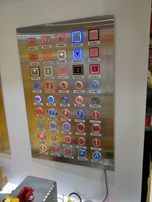 Elevator Up Button with Stainless Steel Frame, DC 12-36V, and Bright LED Illumination