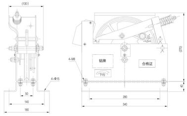 One Way Lift Governor Rope Tension Force 500~1600N For Gearless Traction Machine