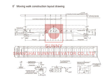 0° Automatic Airport Conveyor Belt Walkway 8kw With Vvvf Control Device