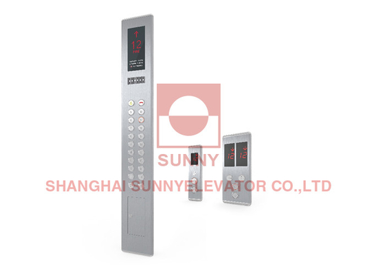 Elevator COP LOP Bending Stainless Steel Panel With Upper And Lower Chrome-Plated Heads