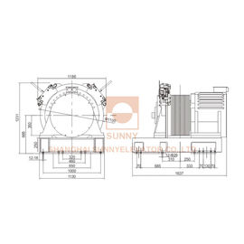 2000kg High Speed Passenger Elevator Lift Traction Machine Motor