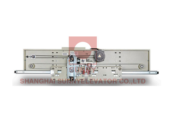 2-Panel Center Opening Elevator Cabin Door - Smooth Sliding Design In Steel/Glass