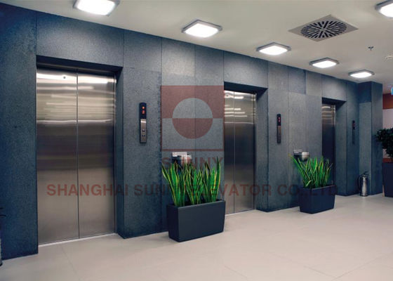 2-Panel Center Opening Elevator Cabin Door - Smooth Sliding Design In Steel/Glass