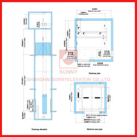 Freight High Speed Elevator Painted Steel Vvvf Variable Frequency Door Machine