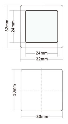 Home Elevator Push Button with ABS Base Metal Circle Frame DC 12-36V Voltage and 32mm Size