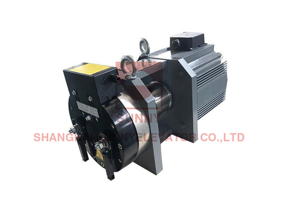 320kg~1000kg Elevator Belt Drive Gearless Traction Machine Steel Belt Traction Machine