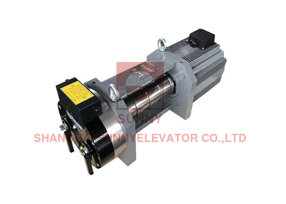 320kg~1000kg Elevator Belt Drive Gearless Traction Machine Steel Belt Traction Machine