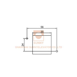 60x46x29mm Elevator Push Button Acrylic Plate Tact Switches Orange Color