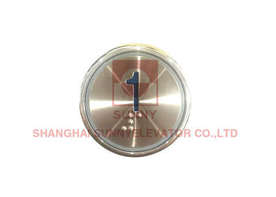 Stainless Steel Elevator Call Button with Braille DC 12-36V and 18.5MM Thickness Passenger Elevator Push Button