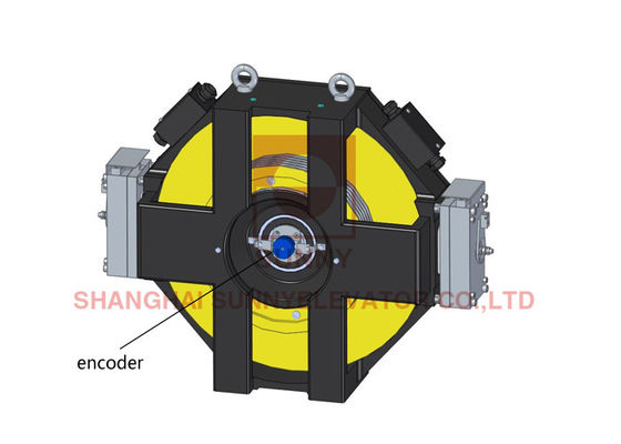 IP40 Elevator Motor Gearless Traction Machine 1.75m/S 1050kg Load