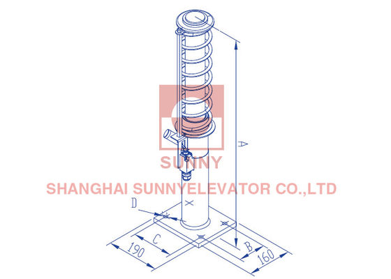 Automatic Reset Elevator Safety Parts Hydraulic Elevator Oil Buffer