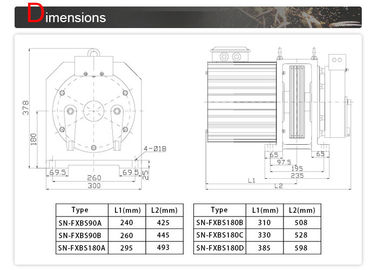 Permagnet Magnet Synchronous Gearless Traction Machine 0.5 - 0.9 KW