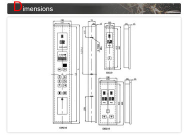 Standard Elevator Cop Lop Button Panel With Flanging Process for Lift Spare Parts