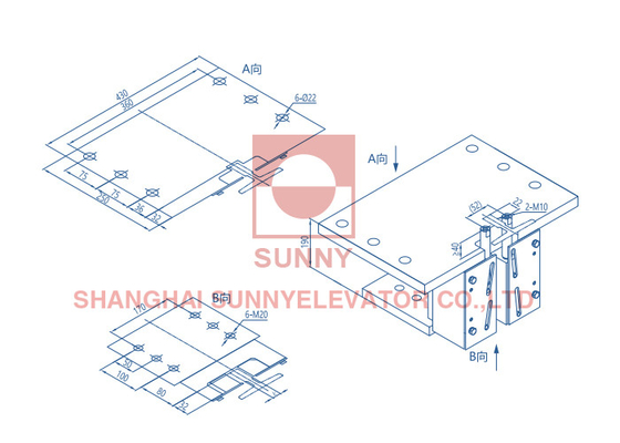 Elevator Double Pulling Instantaneous Safety Gear For Passenger Lift