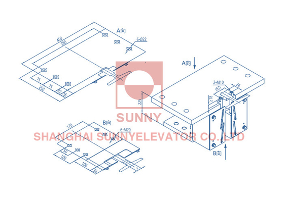 Double Pulling Elevator Lift Progressive Safety Gear Device Gear