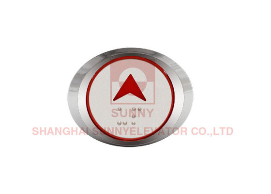 Elevator Up Button with Stainless Steel Frame, DC 12-36V, and Bright LED Illumination
