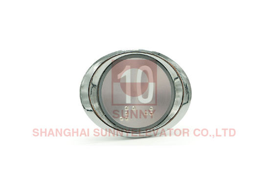 Customized 38*48mm Size Elevator Push Button with Braille Tactile Characters and OMRON B3F-5000 Switch