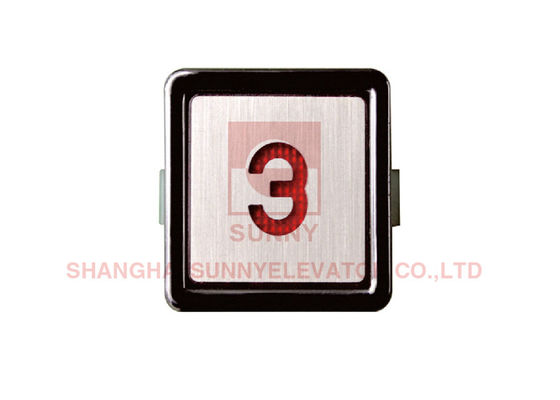 Home Elevator Push Button with ABS Base Metal Circle Frame DC 12-36V Voltage and 32mm Size