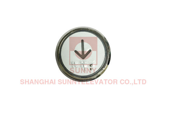 Elevator Push Button with Transparent Plastic Characters Braille and 13MM Thickness for Lift Panel
