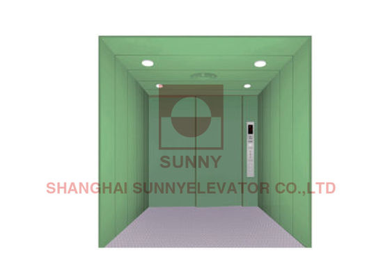Machine Roomless MRL Freight Elevator With Steel Plate Floor for building