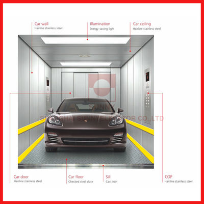 Large Space / Load High Speed Car Elevator Compact Simple Operation For Automobile